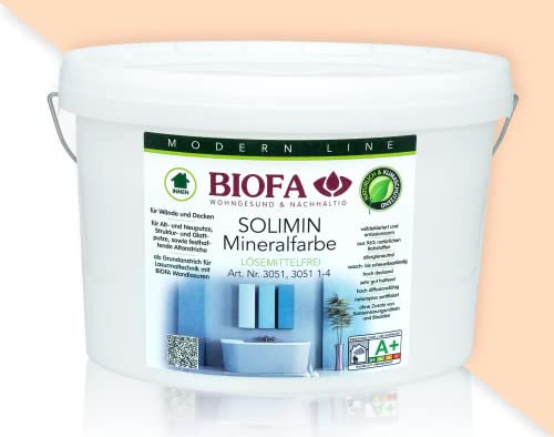 BIOFA SOLIMIN Mineralfarbe Wandfarbe 3051 Silikatfarbe Innenraumfarbe Feuchtraumfarbe PG2 6605 10,00L