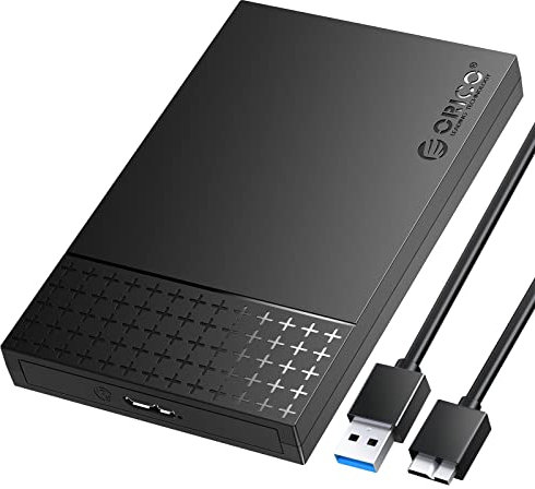 ORICO 2,5 Zoll Externes Festplattengehäuse USB 3.0 auf SATA III bis zu 5 Gbps,SSD Extern Gehäuse für 2,5 Zoll 9.5mm 7mm SATA SSD/HDD für PC,Laptop,TV,PS4 (2526U3-V1)…