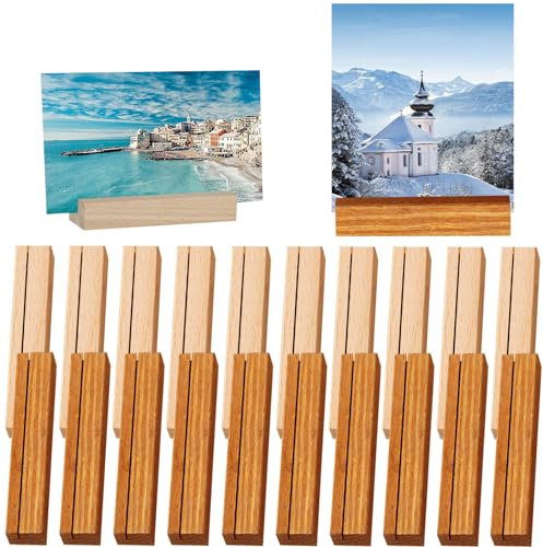 zhongguoqiaomao 20 Stücke Kartenhalter aus Holz Tischkartenhalter Buche MenüKartenhalter Tischnummer Halter Platzkartenhalter Für Hochzeit Party Geburtstag Restaurants Hochzeite Fotoständer