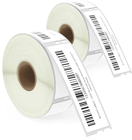 BETCKEY - 2 Rollos Grandes 99010 Etiquetas Adhesivas Compatible con DYMO S0722370, 28mm x 89mm, 700 Etiquetas de Dirección para LabelWriter 450, 4XL, No se aplica 550 o 5XL