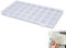 Fychuo 32 Grids Clear Mini Storage Box, Small Snack Box with Compartments, Multi Purpose Plastic Snackle Box Storage Box Container Organiser Box for Beads, Crafts, Pills, Bolts, Nuts