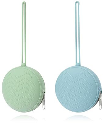 2 Stück Schnullerbox für Unterwegs - Silikon-Schnullerbox Schnullerhalter und Schnullerbox für unterwegs, Reise Baby Schnuller Aufbewahrungsbox, universelle Schnullertasche, BPA-frei