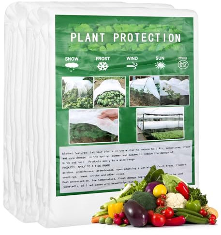 Scettar Wintervlies für Pflanzen Frostschutz, überwintern Abdeckvlies, 35g/m² Gartenvlies Wasserdurchlässig Zum Schutz Gegen Frost und Insekten, Pflanzenschutz Winter für den Außenbereich (2 x 5 m)