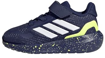 adidas Unisex - Bimbi 0-24 Runfalcon 5 Infants Shoes, Dark Blue/Ftwr White/Hi-RES Yellow, 25.5 EU