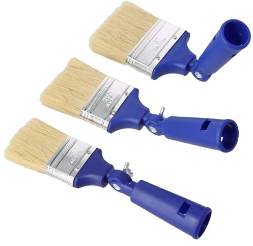 Set di 3 pennelli allungabili professionali e regolabili (50 mm, 60-70 mm) per pareti, soffitti, interni ed esterni