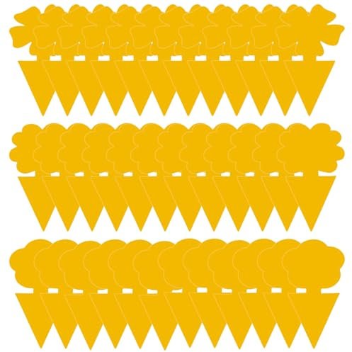 Trappola per Mosche Moscerini (36 Pezzi), Trappola per Mosche Adesivi Gialli, Per Insetti Volanti Contro i parassiti, afidi,moscerini della frutta, Giallo, Categoria di fiori