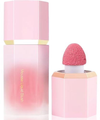 Natural-Looking Liquid Blush with Soft Cream Texture, Long-Lasting Formula for Cheeks, Lightweight, Smudge-Proof and Easy Application in Mystery Shade