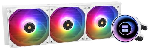 TR-Frozen Notte 360 White ARGB V2 Water CPU Cooler, 3 PWM Fans with 2000RPM Speed, Intel LGA 1700/1851/1150/1151/1200/2011,Suitable for AM4/AM5,Computer CPU Liquid Heat Sink