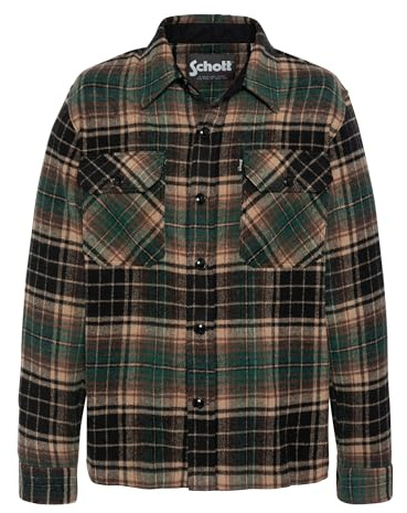 ÖVERCHEMISE Schott SHCARL4 skogskontroller bröstficka, Färg: grön, XL
