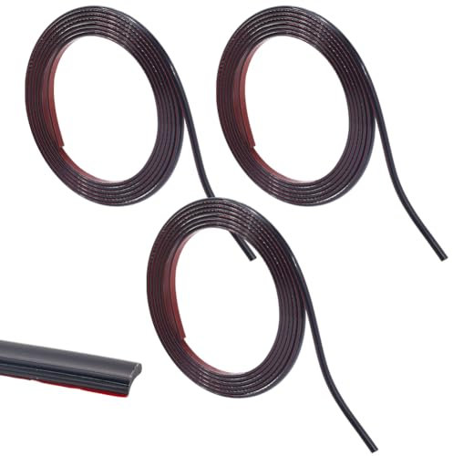 CRASPIRE Moldura Pared Flexible Negra 29.5 pie Y 3 Rollos Zócalo Revestimiento Autoadhesivo PVC para Papel Tapiz Borde Azulejos para Salpicadero Bricolaje Techo Muebles Puertas Armarios Decoración