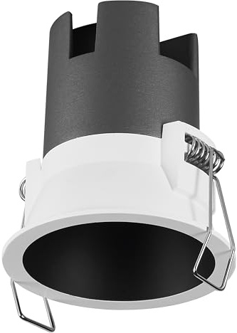 OSRAM SPOT Twist Downlight empotrable negro, 5 W, 400 lm, 830 W, 70 mm de diámetro, color de luz blanca cálida, hasta un 90% de ahorro de energía en comparación con los downlights halógenos, fácil