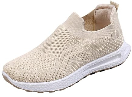 Ciabatte Donna Estive Ortopediche Sneaker Senza Lacci Fitness Jogging Basket Scarpe Ortopedico da Passeggio con Plantare Estraibile Morbida Slip on da Camminata Traspirante Outdoor