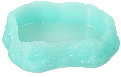 QUARKZMAN Cuenco De Comida para Reptiles 4.1 Pulgadas Verde Fluorescente