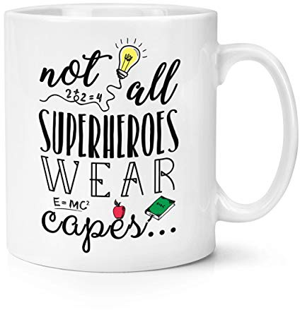 Profesor Not All Superhéroes Ropa Capas 10oz Taza