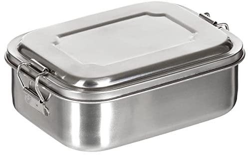 Neu MFH Edelstahl Lunchbox Brotdose Butterbrot Box ca. 18 x 14 x 6,5 cm