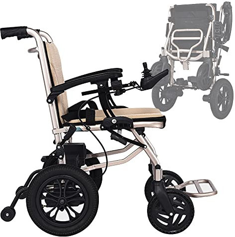 liliiy, Sillas De Ruedas De Peso Ligero Plegable Silla De Ruedas Eléctrica De Aluminio Sillas De Ruedas Eléctricas Portátiles De Sillas De Ruedas Eléctricas para Los Inválidos De Edad