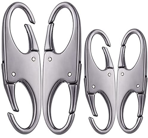 1 one enjoy Clip de cremallera antirrobo - Cierre de cremallera de mochila para mantener la cremallera cerrada, clip de desconexión rápida - Accesorio adicional para llavero 4 piezas (Gris)