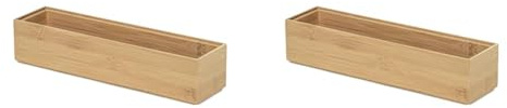 Compactor Caja de almacenaje Madera Oscuro 30 x 7.5 x H.6.5 cm (Paquete de 2)