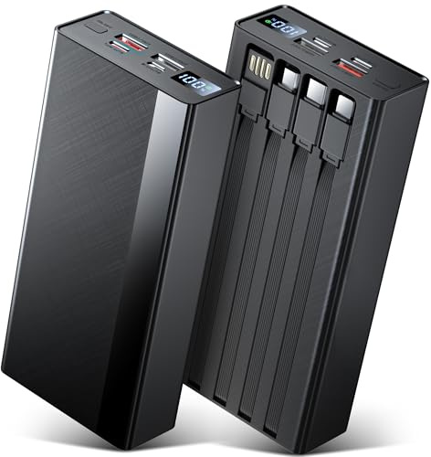 56800mAh &65w Huge Capacity External Battery Pack Portable Charger Power Bank,8 Charging Port Battery bank With Smart LED Display, Best for Outdoor Camping/Activity