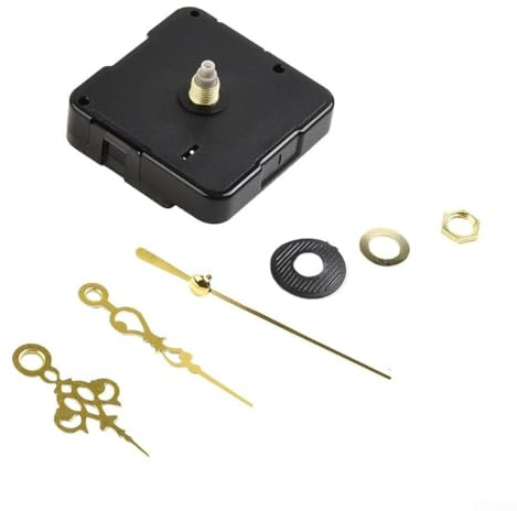 HOgardenME Reloj de pared con mecanismo de movimiento de cuarzo para manualidades y reparación de relojes (dorado)
