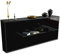 Stil.Zeit Sideboard Olaf, Korpus anthrazit matt, Front Hochglanz Schwarz (180x79x35cm) Push-to-Open Technik & Leichtlaufschienen
