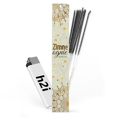 h2i Wunderkerzen | 100 Stück | 28 cm | Brenndauer ca. 60 Sek | Geburtstagskerzen Sprühkerze Spritzkerze Sternenspritzer und Funkenzauber für Party Hochzeit Silvester Geburtstag | Kat F1