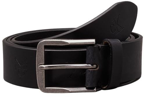 Calvin Klein Jeans Herren Gürtel Classic Flat Leather Belt 35mm aus Leder
