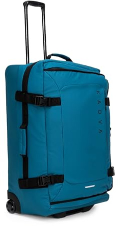 KADVA Lazio Maleta de Viaje con Ruedas I 44 litros Equipaje de Mano I Exterior Blando con 2 Ruedas I Estructura Telescópica I Peso 2,7kg I Color Azul Marino