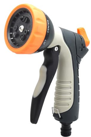 SSKHE Pistola Multifunzione per Giardino ad Alta Pressione e Durevole, 9 Modalità Regolabili, anti-perdite,con Flusso D'Acqua Controllabile, Ideale per Lavaggio Auto, Irrigazione Piante, Prato e Puli