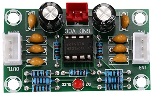 Quystetes Mini Preamp Op Amp Förstärkare Dubbel Kanal NE5532 Förförstärkare Tonbräda 5 gånger Bred spänning 12-30V