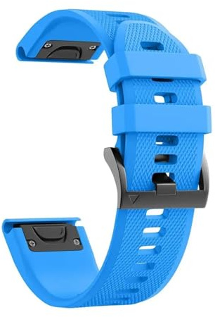 Générique Bracelet en Silicone Compatible avec Fenix 7X 7 6X 6 Pro 5 5X Plus Epix 2 Tactix Bravo Bracelet de montre 26mm 22mm Bracelet(Sky blue 2,22mm Fenix 6 6Pro)