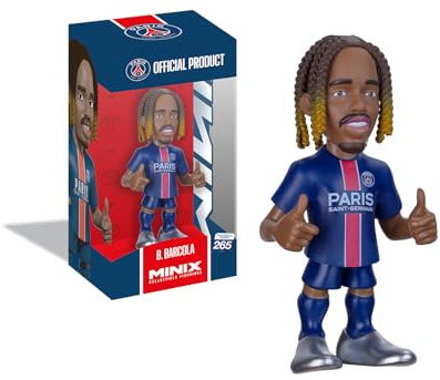 MINIX - Football Stars #265 - PSG - Barcola - Figurine à Collectionner 12 cm