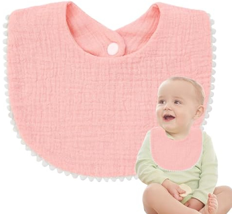 Bomullsbeständare Bib, Muslin Drool Bibbs Absorbent Bandana Drooling Bibbs