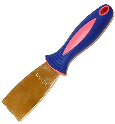 Couteau À Enduire En Laiton,Spatule De Plâtrier Avec Poignée En Caoutchouc,Grattoir À Gypse,Dissolvant Pour Bois, Grattoir À Papier Peint, Outil De Peinture,40mm
