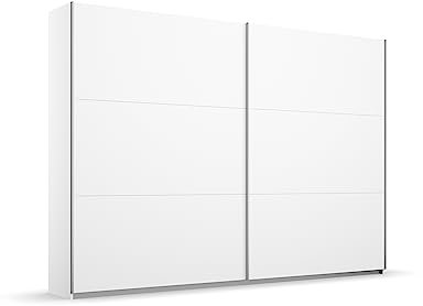 Rauch Möbel Aurelio Schrank Kleiderschrank Schwebetürenschrank, Alpinweiß, 2-türig, inkl. 3 Kleiderstangen, 3 Einlegeböden BxHxT 261x210x59 cm