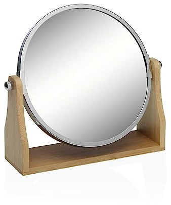 Versa Miroir Grossissant x 7 Miroir Fer Bambou 5,8 x 21 x 19,5 cm