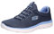 Skechers Damen Summits Artistry Chic Sneaker, Marineblauer Netzbesatz, 38.5 EU