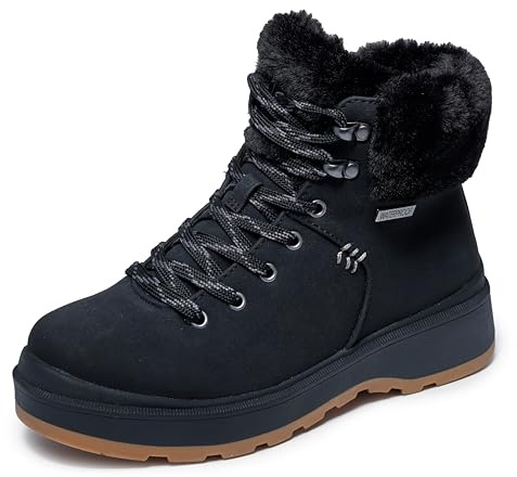 Skechers Womens Park City Ankle Boot, Black, 8 UK