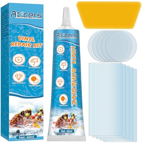 Pool Reparaturset, Heavy Duty Poolfolie Reparaturset, Wasserdichtes Pool Flickzeug, PVC Reparaturset ist für Aufblasbare Gegenständen, Whirlpools, oberirdische Pools, Aufblasbare Spa-Pools