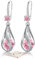 Sterling Silver Drop Earrings for Women, Hypoallergenic Pink Tourmaline Earrings October Birthstone Jewellery Gift for Birthday Christmas Anniversary