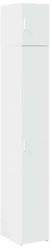 vidaXL Hochschrank Schmal Weiß 30x42,5x225 cm Holzwerkstoff, Hochschrank schmal, Schrank hoch, Seitenschränke, Schrank schmal, Seitenschrank