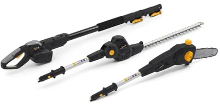 Alpina AM 20 Li Kit Potatore-Tagliasiepi Multifunzione, 20 V, Lama 45 cm – Asta Telescopica 4 m, Batteria 20V 4Ah + Caric. – Rifinitura Siepi E Potatura Rami Alti