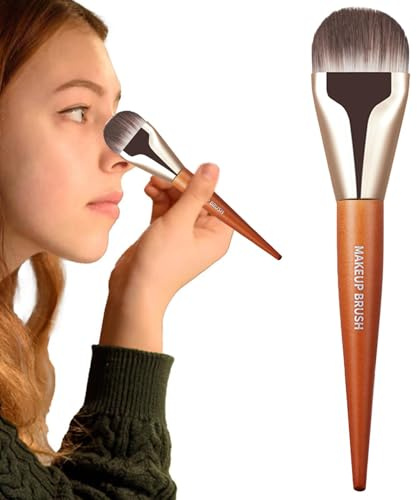 Pincel de contorno de base, pincel de base profesional | Herramienta de maquillaje para pincel de base fina - Herramienta de maquillaje de pincel de base fina, pincel de maquillaje