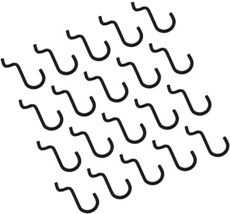 DECOMELODY 30pezzi Ganci Per Pannello Ganci e Neri Kit Per Pannello Per Organizzazione Utensili in Garage Officina e Stanza Dei Lavori Manuali