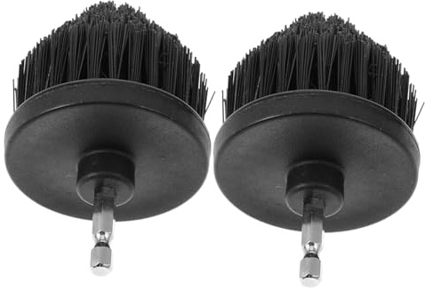 Cabilock 2pcs Electric Scrubbing Brush Head Hard Brush Grout Cleaner Drill Cleaning