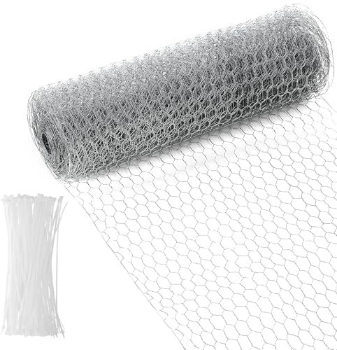 Mallas Para Gallinero,40cm x 12m Malla Conejera Alambre,Malla Conejera Alambre HexagonalGalvanizada, resistente a la oxidación, adecuada para bricolaje y decoración del hogar