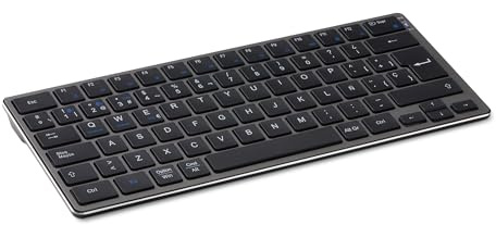 Amazon Basics Teclado inalámbrico para Tablet, portátil Compatible con PC, MacOS, portátil, Smartphone, Tableta