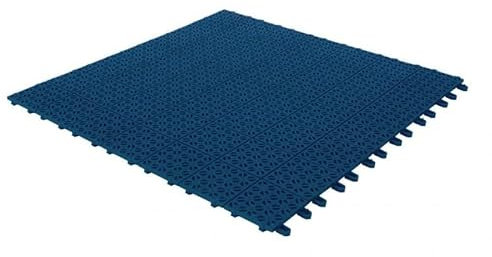 Set da 20 Piastrelle in Plastica Flessibili Drenanti 55,5 x 55,5 cm da Esterno Giardino 6,2 m2 colore: Blu