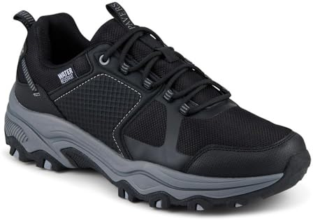 Pavers Wide-Fit Rugged Water-Resistant Walking Shoes - Black-Black Size 11