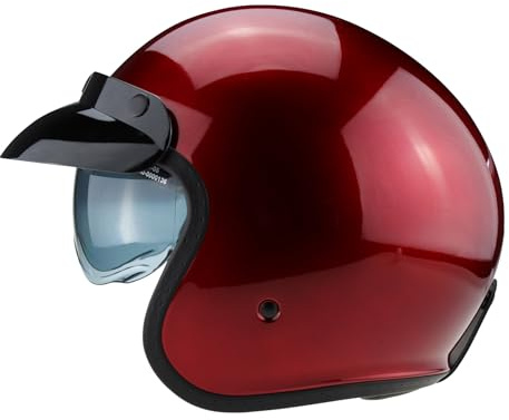 ViPER RSV06 Plus Motorcycle Helmet With Inner Sun Visor Open Face Jet Motorbike Helmets for Adult - Motorbike Rider Road Legal ECE2206 Approved for Cruise Bike Chopper Moped Electric Scooters